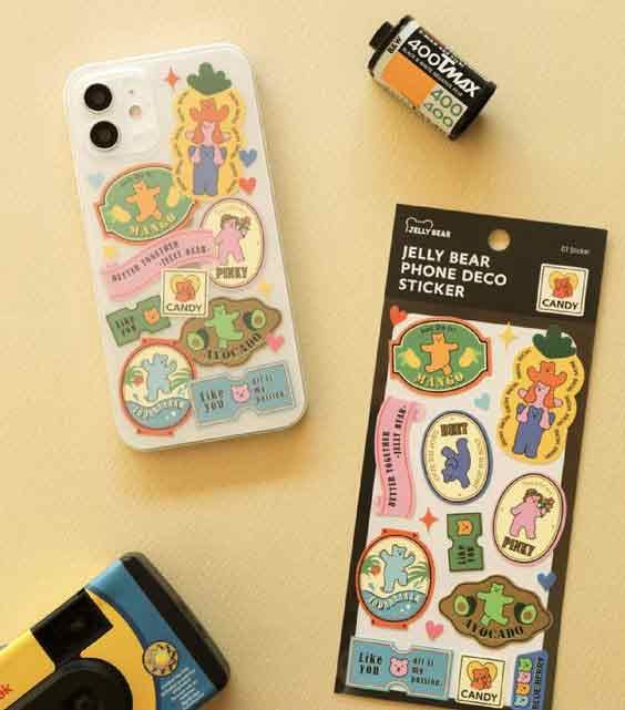 types of mobile phone case stickers